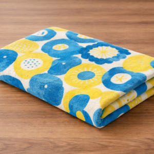 Yellow Printed 30×60 Turkey imported towel 100% cotton made towel (450gram)